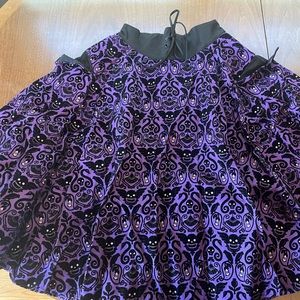 Pinup Girl Clothing (PUG)- Deadly Demasks Print Skirt- Medium